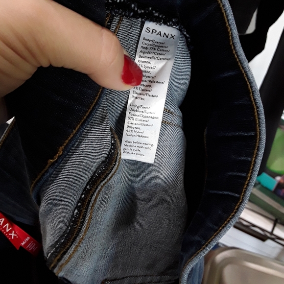 COPY - Spanx | Distressed Skinny Raw Hem Jeggings… - Picture 3 of 6